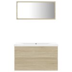 vidaXL Ensemble de meubles de salle de bain Chêne sonoma Aggloméré