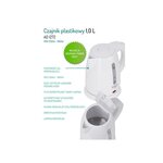 Bouilloire en plastique 1,0 L AD 1272 Blanc ADLER EUROPE