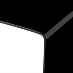 vidaXL Table basse Noir 98 x 45 x 31 cm Verre trempé