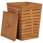 vidaXL Panier à linge 30x30x45 cm Bois de teck massif