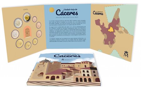 Coffret série euro BU Espagne 2023 - Vieille ville de Cáceres