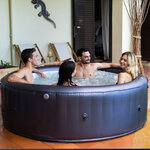 Spa gonflable rond hydrojets 6 places carlton gris pvc armé ø204cm