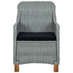 vidaXL Mobilier à dîner 7 Pièces avec coussins Résine tressée Gris clair