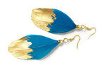 Sachet 3 Gr Plumes Coupees Turquoise Ht.60