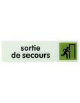 THIRARD - Plaque de signalisation Sortie de secours  plexiglass adhésif  170x45mm