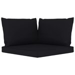 vidaXL Salon de jardin 8 Pièces avec coussins Noir