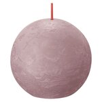 Bolsius Bougies boule rustiques Shine 6 Pièces 76x71 mm Rose cendre