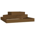 vidaXL Jardinière Marron miel 83x83x27 cm Bois massif de pin