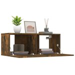 vidaXL Meubles TV 2 Pièces Chêne fumé 80x30x30 cm Bois d'ingénierie
