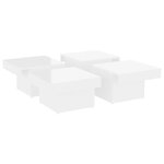 vidaXL Table basse Blanc brillant 90x90x28 cm Aggloméré