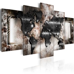 Tableau - graphite map l x h en cm 100x50