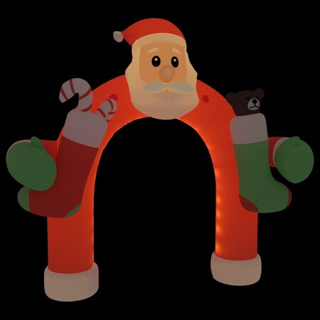 vidaXL Porte voûtée gonflable de Noël avec LED 320 cm