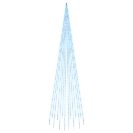 vidaXL Sapin de Noël sur mât de drapeau 1134 LED Bleues 800 cm