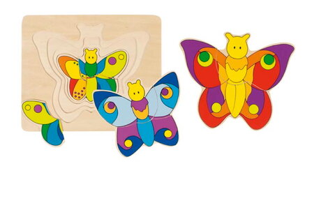 Puzzle Papillon 4 couches 11 éléments - Goki