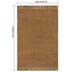 vidaXL Tapis avec glands 180x250 cm Jute