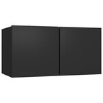 vidaXL Ensemble de meubles TV 5 Pièces Noir Aggloméré