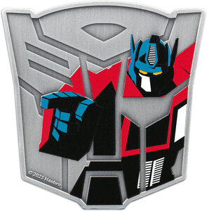 Monnaie en argent 5 dollars g 31.1 (1 oz) millésime 2023 optimus prime