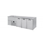 Refroidisseur de boisson avec evier - 3 portes - combisteel - r290 - acier inoxydable32500 mmpleine/battante 2500x700x950mm