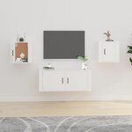 vidaXL Meubles TV muraux 2 Pièces Blanc 40x34 5x40 cm