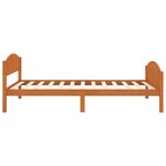 vidaXL Cadre de lit Marron miel Bois de pin massif 90x200 cm