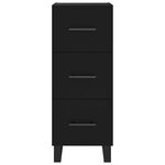 vidaXL Buffet haut Noir 34 5x34x180 cm Bois d'ingénierie