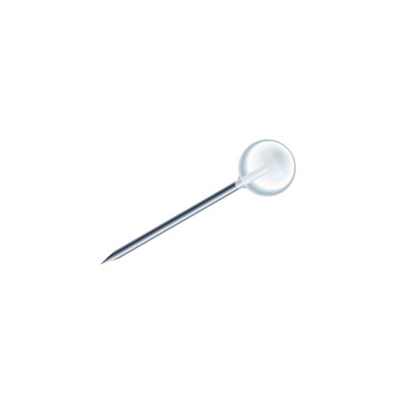 Exacompta - boîte de 100 épingles sphériques 4mm cristal translucide