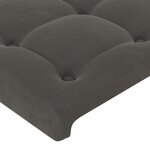 vidaXL Tête de lit avec oreilles Gris foncé 103x23x78/88 cm Velours