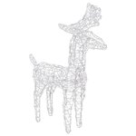 vidaXL Décoration de Noël Rennes et traîneau 160 LED 130 cm Acrylique