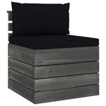 vidaXL Salon palette de jardin 2 Pièces avec coussins Bois de pin massif
