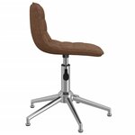 vidaXL Chaises pivotantes à manger lot de 6 marron tissu
