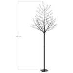 vidaXL Sapin de Noël 600 LED blanc chaud Cerisier en fleurs 300 cm