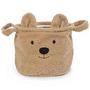 Childhome panier de rangement teddy 25x20x20 cm beige