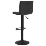 vidaXL Tabourets de bar 2 Pièces Noir Velours