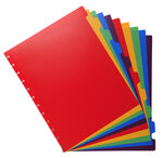 Intercalaires Polypropylènes Couleurs 10 Positions Pour Porte-vues À Anneaux - Blanc - X 10 - Exacompta