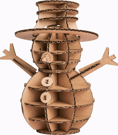 MAQUETTE BONHOMME DE NEIGE CARTON 150x150mm