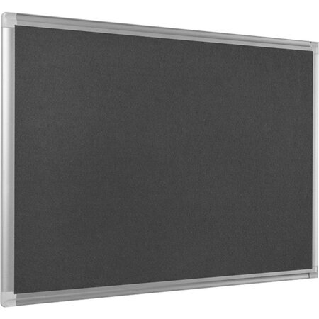 Tableau en feutrine Maya New Generation, cadre en aluminium, gris, 1 200 x 900 mm
