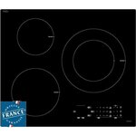 Table de cuisson induction SAUTER - 3 zones - 7200W - L60 x P52 cm - SPI5361B - Revêtement verre - Noir