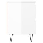 vidaXL Tables de chevet 2 Pièces blanc brillant 40x35x50 cm