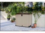Coffre jardin en résine "Caracas" - 880L - 132 x 71.5 x 113.5 cm - Beige