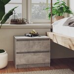 vidaXL Tables de chevet 2 Pièces Gris béton 50x39x43 5 cm Aggloméré