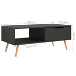 vidaXL Table basse Gris 100x49 5x43 cm Aggloméré