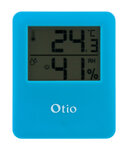 Thermomètre hygromètre digital intérieur bleu - otio