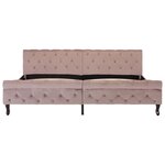 vidaXL Cadre de lit Rose Velours 200 x 200 cm