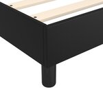 vidaXL Lit à sommier tapissier avec matelas Noir 140x190 cm Similicuir
