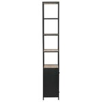 vidaXL Bibliothèque Bois de sapin massif et acier 40 5 x 32 5 x 180 cm