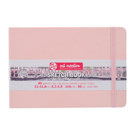 Carnet croquis - 21 x 14 8cm - 80 feuilles - 140g - rose - royal talens