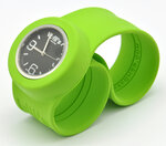 Montre classic bracelet vert et cadran noir