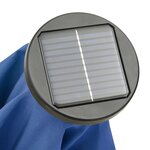 vidaXL Parasol avec lumières LED Bleu azuré 200x211 cm Aluminium