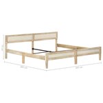 vidaXL Cadre de lit Bois de manguier massif 200 cm