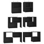 vidaXL Meuble TV Noir 104x30x52 cm Aggloméré